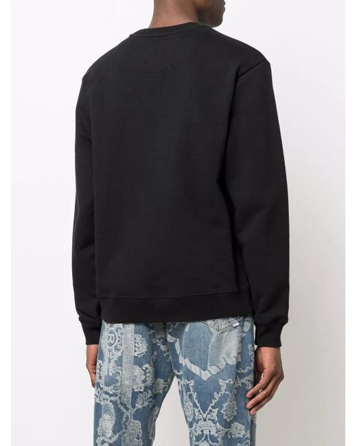Martine Rose Black Slogan-Print Sweatshirt for men