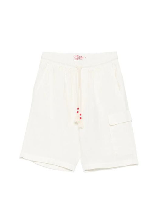 Mc2 Saint Barth White Marseille Shorts for men