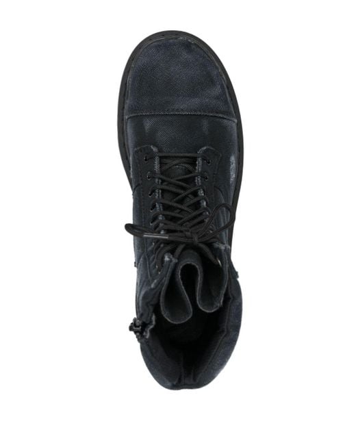 Balenciaga Black Lace-up Combat Boots
