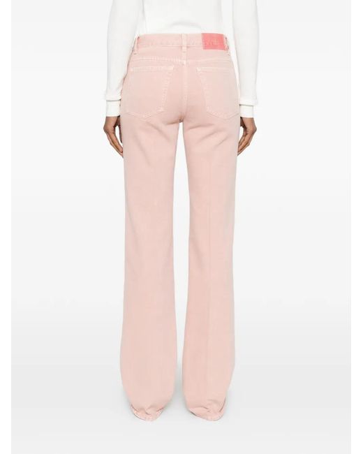 Chloé White Belt-Loop Pocket Jeans