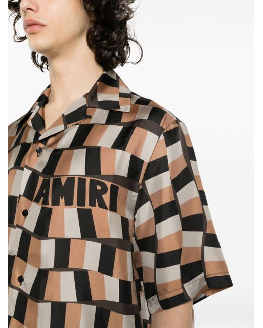 Amiri Overhemd Met Slangenprint in het Black voor heren
