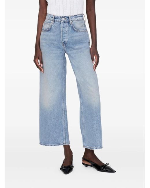 Anine Bing Blue Heath Faded Jeans