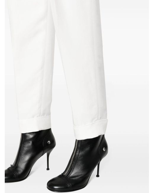 Pantalon à coupe slim Alexander McQueen en coloris White