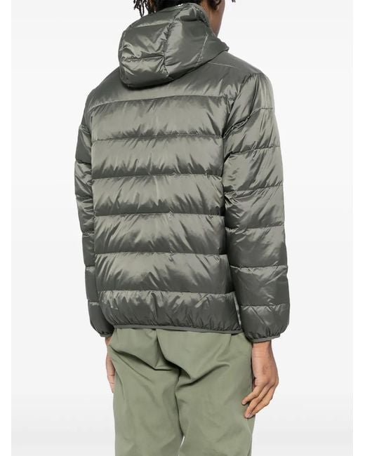 Aape By A Bathing Ape Gray Logo Down Jacket for men