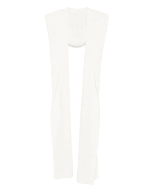 Peserico White Ribbed Cardigan
