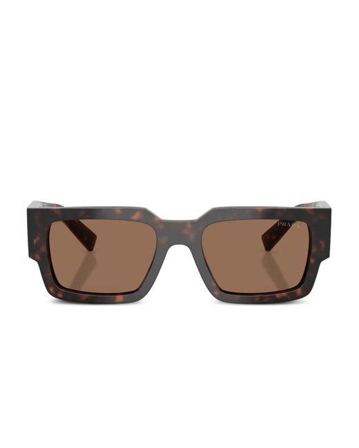 Prada Brown Rectangle-Frame Sunglasses for men