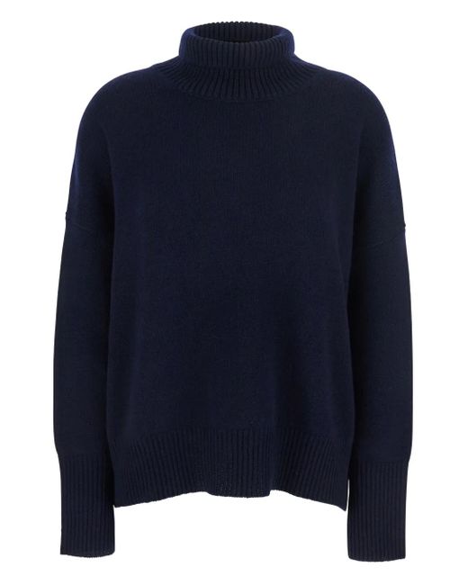 Lisa Yang Blue Roll-Neck Cashmere Sweater