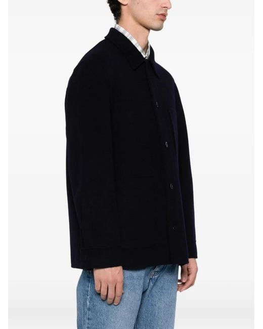 Fursac Black Buttoned Pocket Coat for men