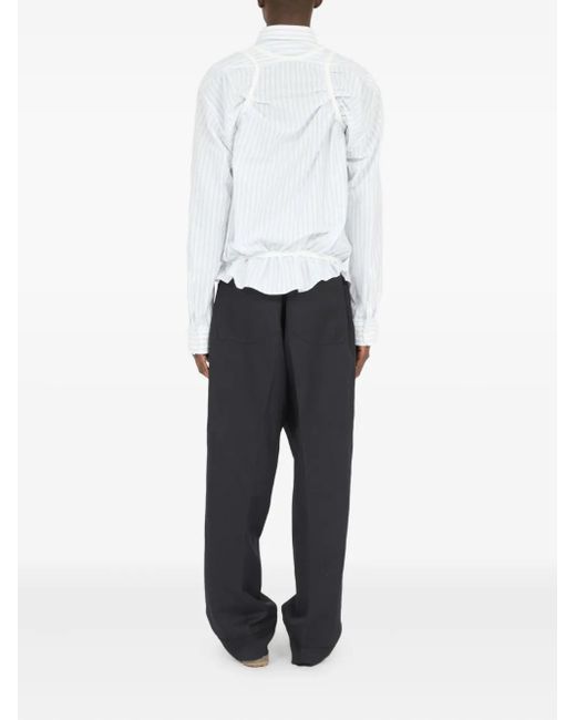 Maison Margiela White Stripe Tank Shirt for men