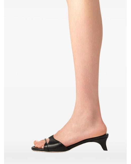 By Far Black Babygirl Leather Sandals
