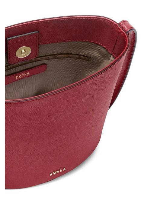 Furla Red Roxie Mini Bucket Bag