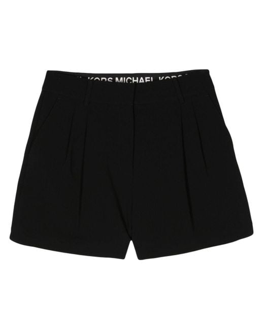 MICHAEL Michael Kors Black Crepe Tailored Shorts