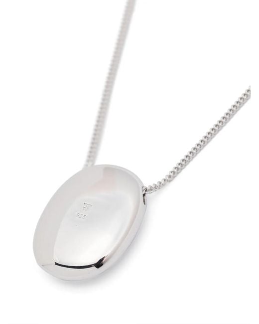 Tom Wood White Pebble Necklace