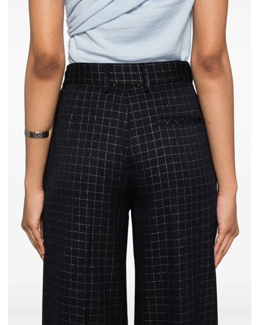 Forte Forte Geruite Broek in het Black