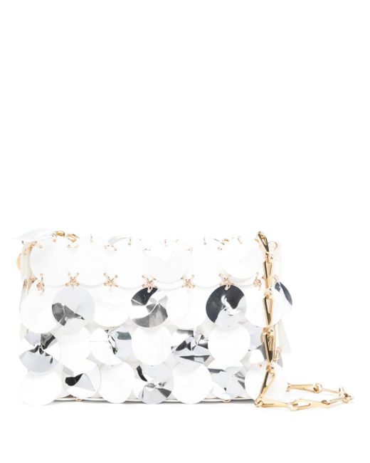 Rabanne White Sparkle Discs Sequin-design Mini Bag