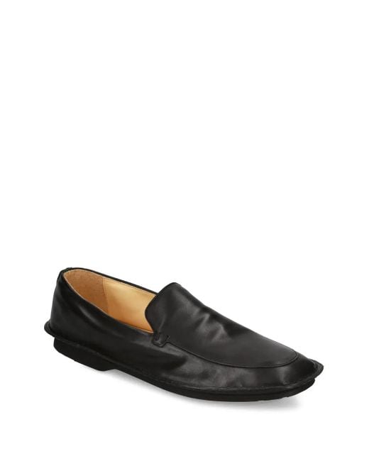 Premiata Black Leather Slip-On Loafers for men