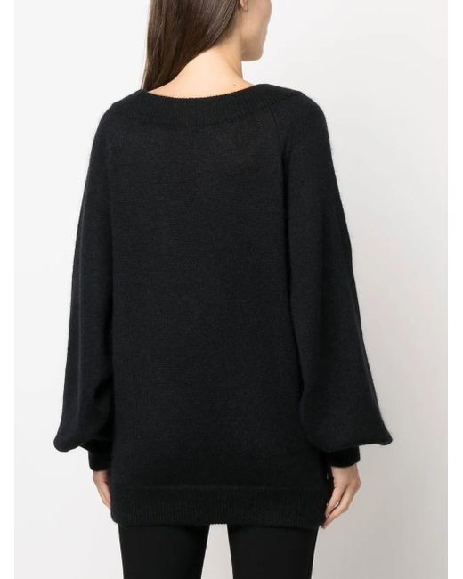 Tom Ford Black Ribbed-Knit Round Neck Jumper