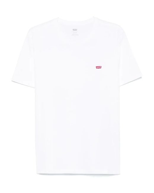 メンズ Levi's ピンストライプ Tシャツ White