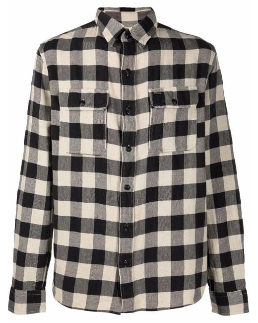 Camicia A Quadri di RRL in Black da Uomo