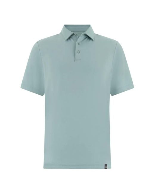 Boggi Blue Half-Button Polo Shirt for men