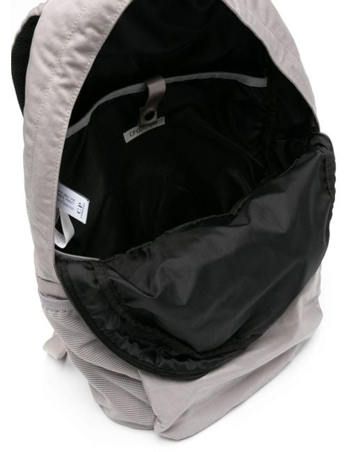 C P Company Gray Nylon B Logo-patch Backpack for men