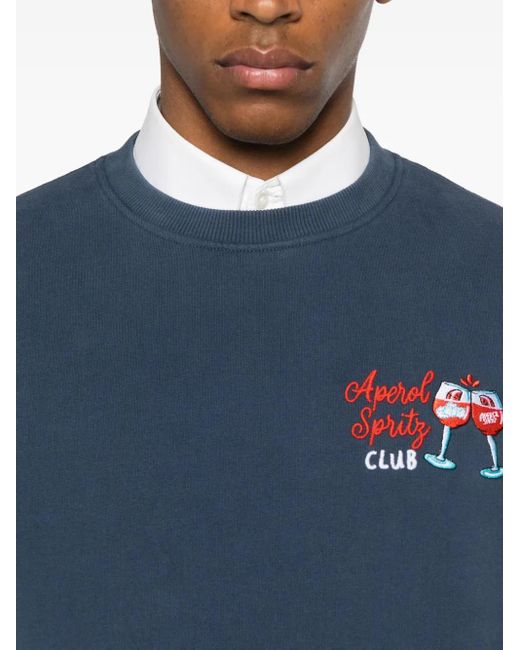 Mc2 Saint Barth Blue Graphic Soho Sweatshirt for men