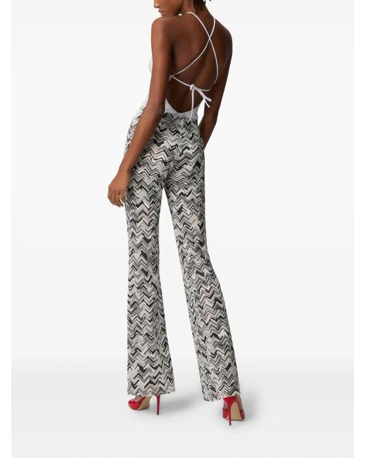 Missoni Gray Zigzag-Pattern Trousers