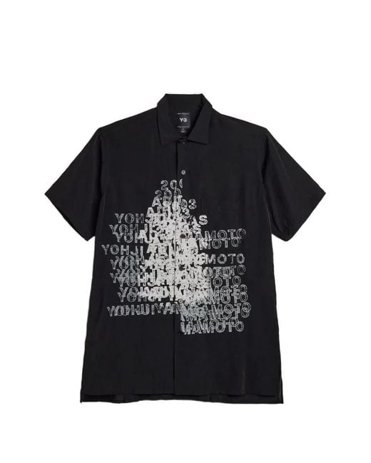 Y-3 Overhemd Met Korte Mouwen in het Black voor heren