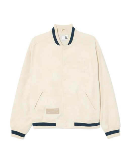 Aape By A Bathing Ape Natural Logo-Embossed Jacket for men