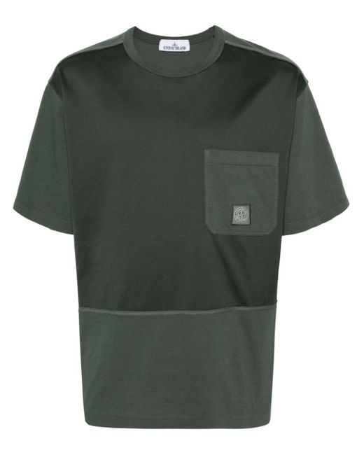 Stone Island T-shirt Met Compass-logopatch in het Green voor heren
