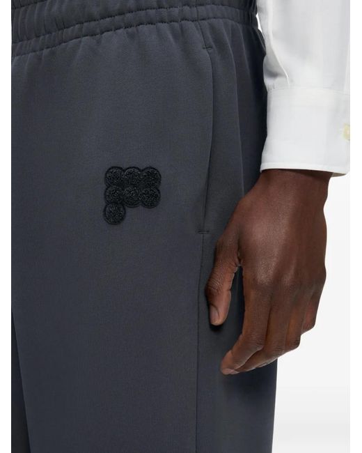 PANGAIA Blue Logo-Patch Track Pants for men
