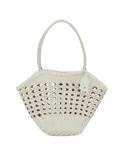 OSOI White Lip Braided Openwork Shoulder Bag