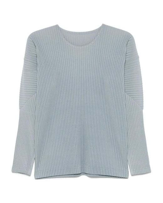 メンズ Homme Plissé Issey Miyake プリーツ Tシャツ Blue