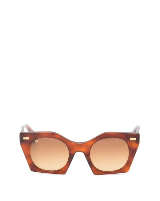 Kyme Pink Ottavia Geometric-Frame Sunglasses