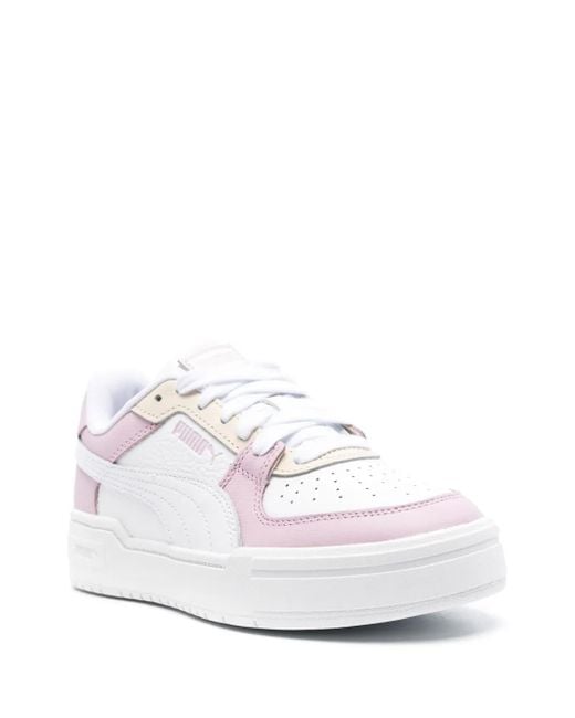 PUMA White Logo-Patch Sneakers