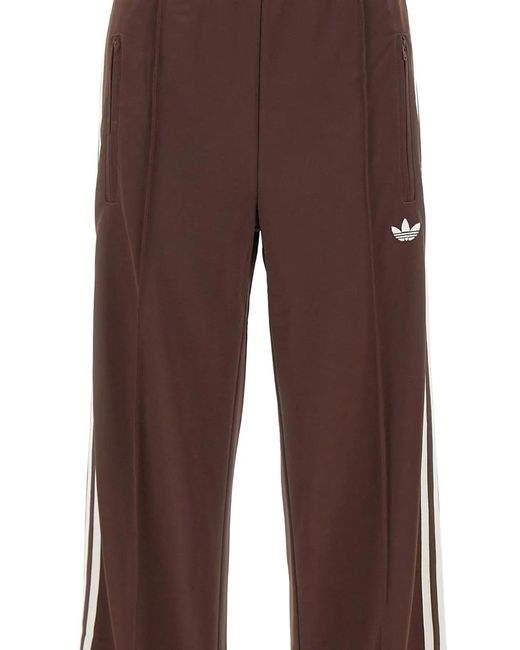 Adidas Brown Striped Track Pants