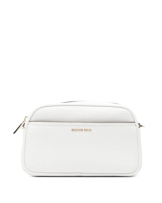 MICHAEL Michael Kors White Small Jet Set Camera Cross Body Bag