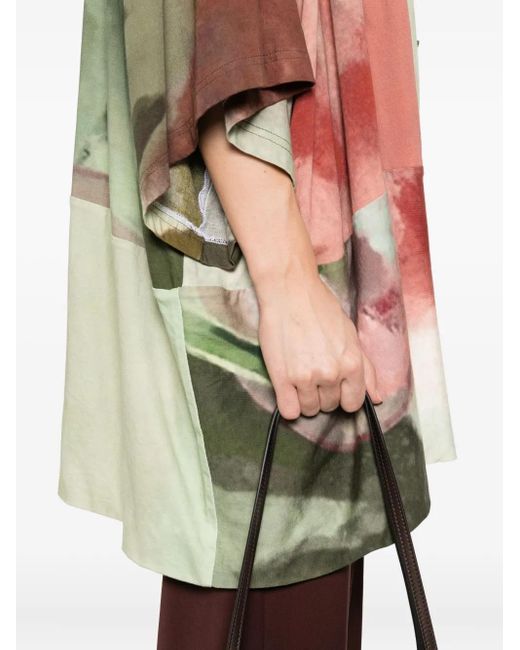 Yavi Green Graphic-Print Jacket