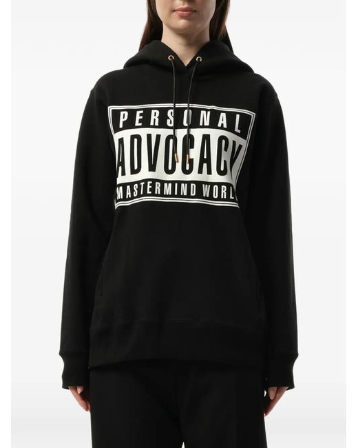 Mastermind Japan Black Logo-Print Drawstring Hoodie
