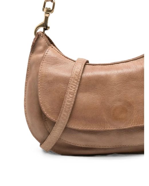 Caterina Lucchi White Ludovica Garment-Dyed Leather Shoulder Bag
