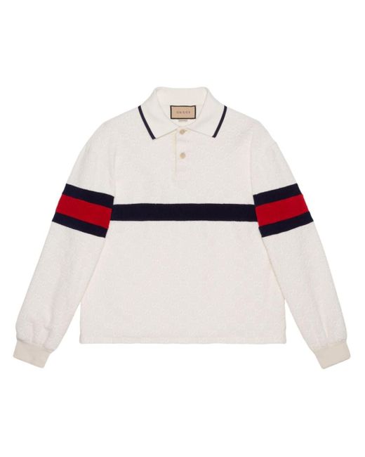 Gucci Poloshirt aus Frottee mit GG in White für Herren