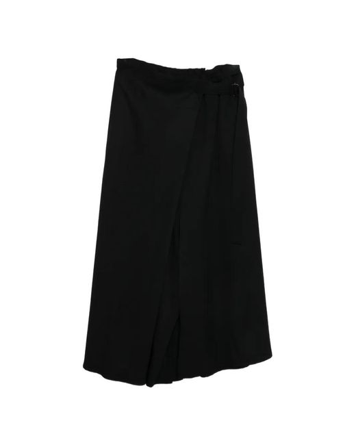 Yohji Yamamoto Black Gabardiine Wrapped Trousers