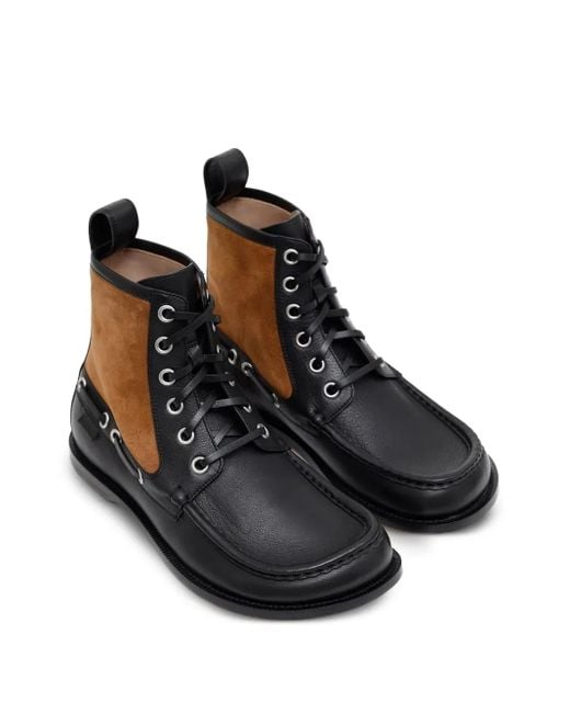 Loewe Brown Campo Lace-Up Boots for men