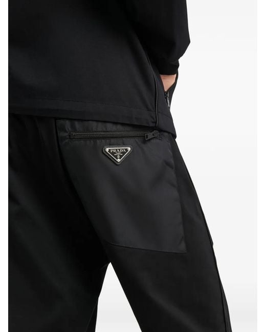 Pantalon De Jogging À Patch Logo Prada pour homme en coloris Black