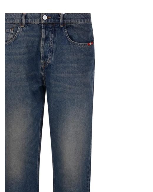 AMISH Blue Five-Pockets Button-Fastening Jeans for men