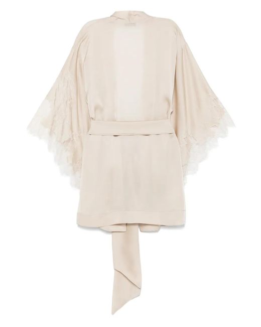 Carine Gilson White Silk Dressing Gown