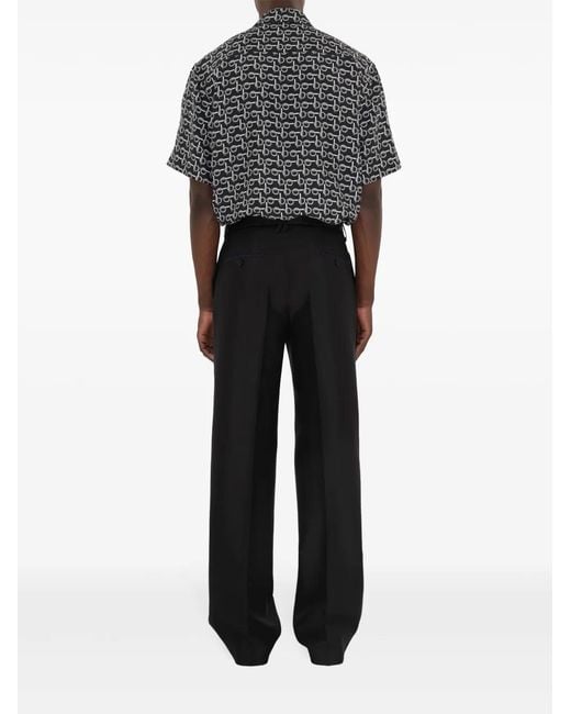 Burberry Black B Silk Shirt for men