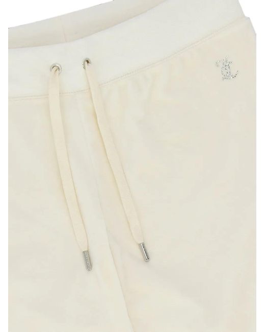 Juicy Couture White Embellished Track Pants