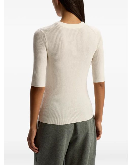 12 STOREEZ Natural Buttoned Merino Top