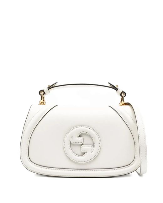 Gucci White Medium Blondie Leather Cross Body Bag